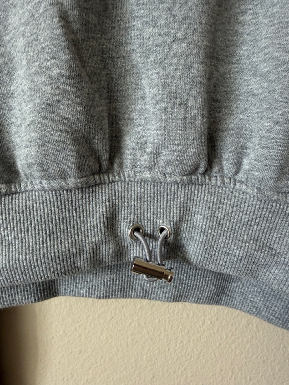 For Love And Lemons Josie Cropped Gray Hoodie Sweatshirt - Picture 5 of 6